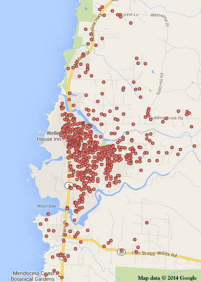 Map of Fusion Customers in Fort Bragg